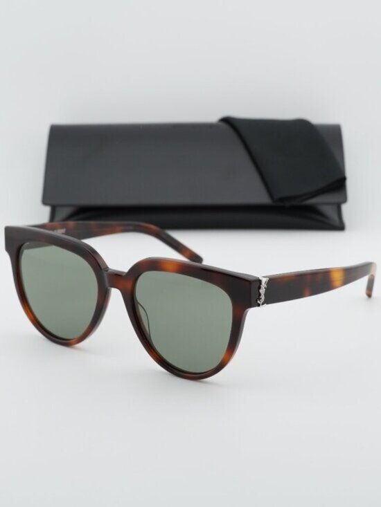 Saint Laurent SLM28 005 Cat Eye Sunglasses - Havana / Green main image 7
